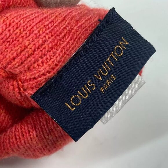 LOUIS VUITTON M70838 Gon Pop Monogram Gloves Wool / Cashmere pink/Red - Picture 6 of 10